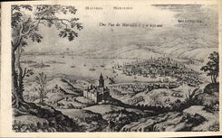 Vintage Postcard a sight of Marseilles 230 years ago