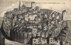 Vintage Postcard Arles Seen of the amphitheater of Arles