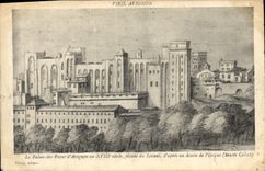 Vintage Postcard Old Avignon the palate of the Popes of Avignon with 18th