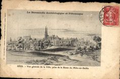 CPA Sees Vue generale de la ville prise de la route du Mele sur Sarhe 