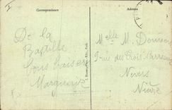 Vintage Postcard Paris the Bastille in 1725