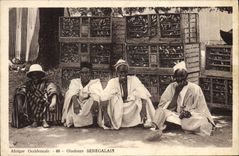 Vintage Postcard Senegal West Africa Senegalese Bird-catchers