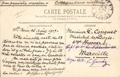 CPA Bateau Liberte Cuirasse d'escadre Dertuit en rade de Toulon