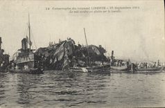Vintage Postcard Bateau Catastrophe of Freedom the late chechmate is cut down on the turret