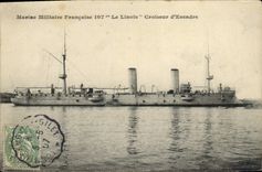 Vintage Postcard Boat Linois Cruiser of squadron
