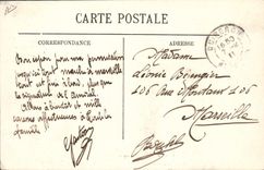 Vintage Postcard Bateau armours It American 1 Lansas in roads of Cherbourg