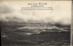 CPA Bateau Lorraine Superdreadnought Francais de 1er rang 