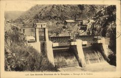 Vintage Postcard Electricity the grans work of Truyere Stopping of Cadene