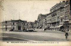 CPA Chambre de Commerce et les quais Boulogne sur Mer