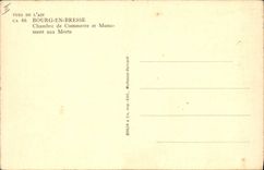 CPA Bourg en Bresse Chambre de Commerce et monument aux morts