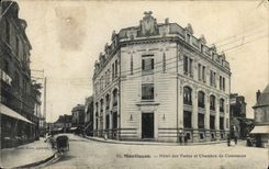 Vintage Postcard Montlucon Post office building and Chamber of commerce