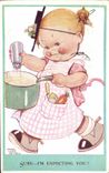 Vintage Postcard Fantasy Illustrator Sour Child i' m expecting you