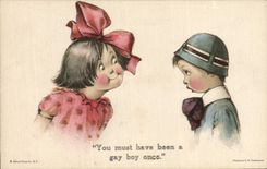 Vintage Postcard Fantaisie Illustrator Children You must cuts been has gay servant boy ounce
