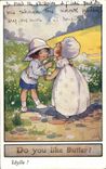 Vintage Postcard Fantasy Illustrator Children C you like to ridge?