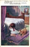 Vintage Postcard Fantasy Illustrator Child Dog Donald Mc Gill