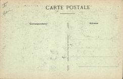 Vintage Postcard the city and the castle of Castle Thierry with 17th