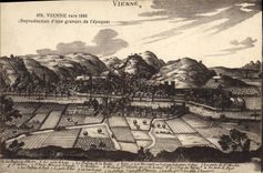 Vintage Postcard Vienna around 1660