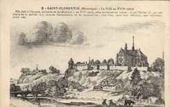 Vintage Postcard Saint Florentin the city with 17th