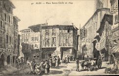 Vintage Postcard Albi Places Holy Cecile in 1849