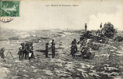 CPA Militaria Chasseurs Alpins Batterie de chasseurs Alpins