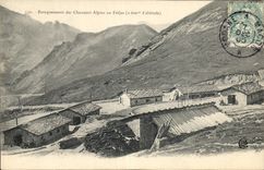 CPA Militaria Baraquements des Chasseurs Alpins au Frejus 