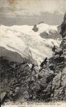 CPA Militaria Chasseurs Alpins dans les Alpes l'escalade