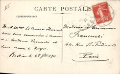 Vintage Postcard Bateau Armours Freedom destroyed by the terrible explosion of September 25th, 1911