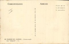 Modern Postcard Boat Against destroyer Leopard