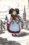 CPA Folklore L'Alsace liberee Mulhouse