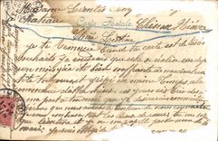 Postal Fantasia Flores Monedas