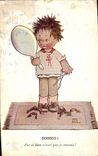 Vintage Postcard Fantasy Illustrator Bobbed Child