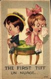 Vintage Postcard Fantasy Illustrator Children The first tiff