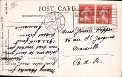 Vintage Postcard Fantaisie Illustrator Child Dog I want to be first has to wish you the happy new year