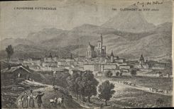 Vintage Postcard Auvergne Clermont with 17th