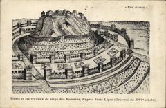 Vintage Postcard Pro Alesia Alesia and siege works of the Romans according to Right Lipse