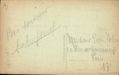 Vintage Postcard Chastillon on Far Old castle and town of Cahtillon coligny in 1648