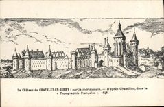 Vintage Postcard the castle of Chatelet as southernmost left Berry