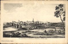 Vintage Postcard Seen panoramic of Borough in Bresse
