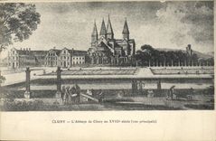 Vintage Postcard Cluny the abbey of Cluny to the 18th principal Sight
