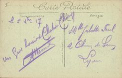 Postal Castillo Thierry según un dibujo del tiempo