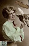CPA Oiseau Femme 