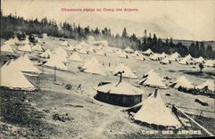 CPA Militaria Chasseurs Alpins au camp des Arpons