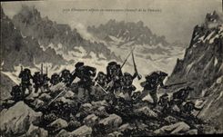 CPA Militaria Chasseurs Alpins en manoeuvres Massif de la Vanoise