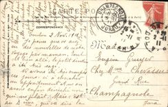 Vintage Postcard Bateau Catastrophe of the Liberte armor the late chechmate is cut down on the turret