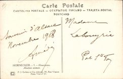 CPA Folklore Alsace Alsacienne Leon Hornecker