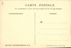 CPA Folklore Alsace Enfants La nuit quand la lune luit 