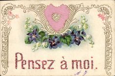 Postal Fantasia Flores Lirio del valle piensan mi