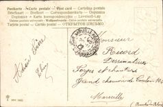 Postal Fantasia Flores Golondrina Puerta felicidad