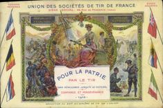 CPA Loterie Union des societes de Tir de France Pour la patrie Par le tir Militaria