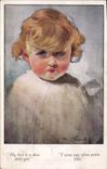 Vintage Postcard Fantaisie Illustrator My Child coils has dear little girl